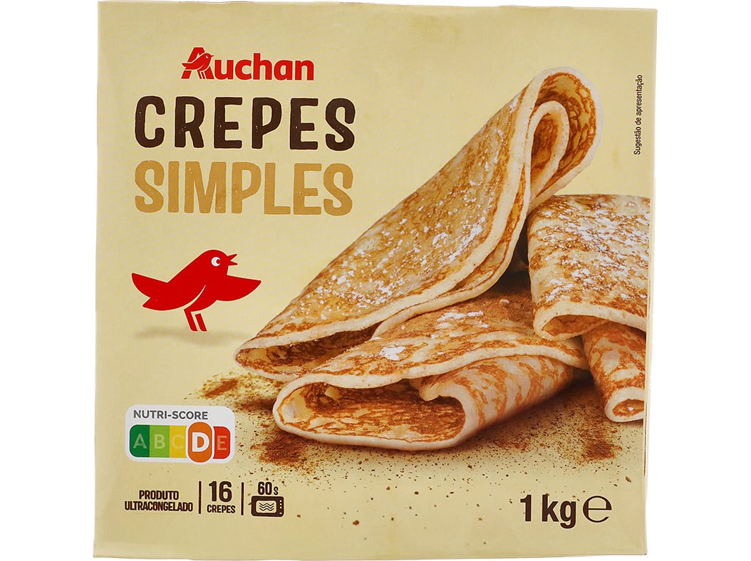 Crepes Auchan Simples 16un 1kg Auchan