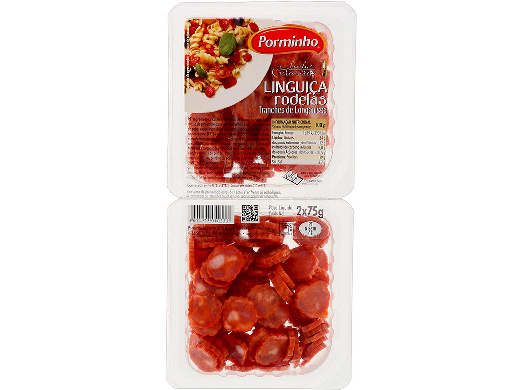 Linguiça porminho rodelas 2x75g