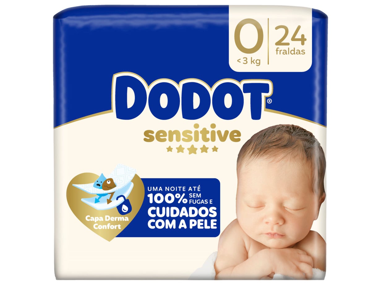 Fraldas dodot sensitive t0 1-2.5kg 24 un
