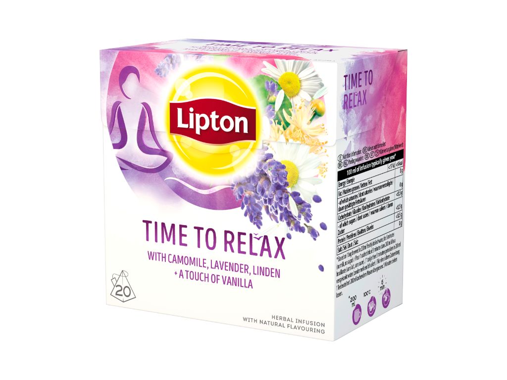 Infusão Lipton Time To Relax 20 Pyramides Lipton