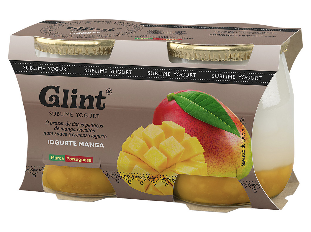 Iogurte Glint Copo Vidro Manga 2x125g Glint