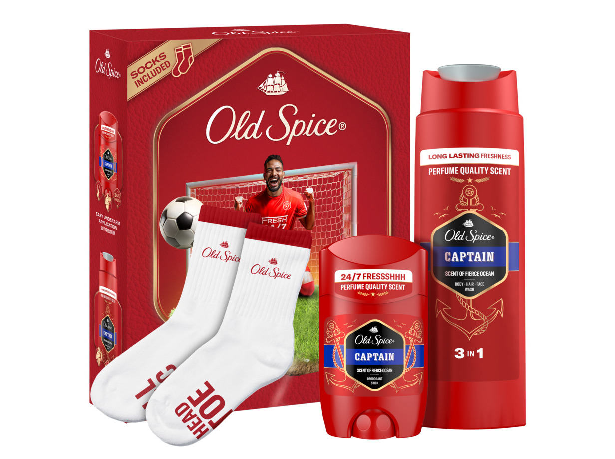 Conjunto Old Spice Captain Deo+body/face/hair Wash+ Meias