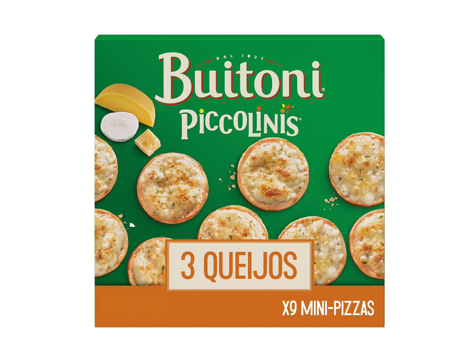 Mini pizzas buitoni piccolinis 3 queijos 270g