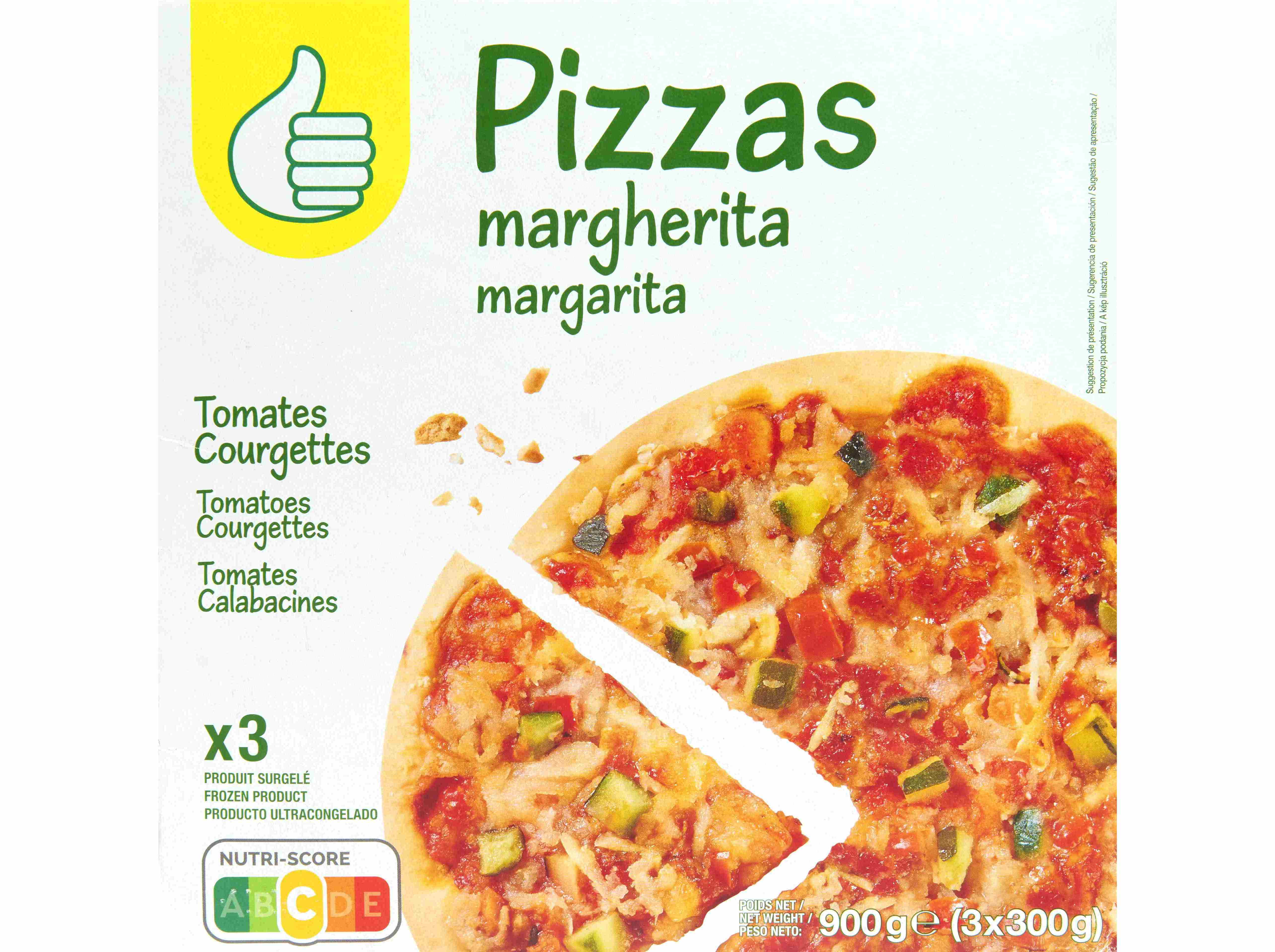 Pizza Polegar Margherita 3un 900g Polegar