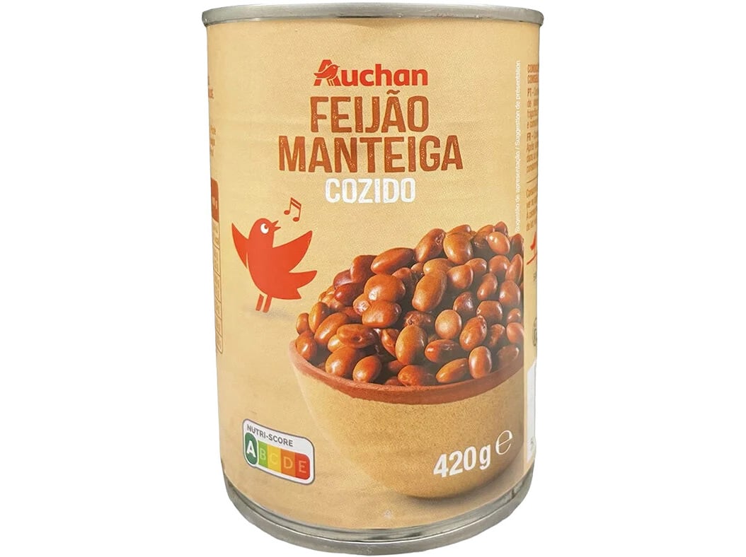 Feijão Manteiga Auchan Cozido 420(260)g Auchan