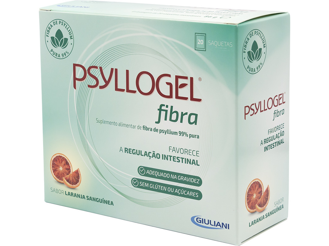 Suplemento Psyllogel Laranja Sanguinea 20saq Psyllogel