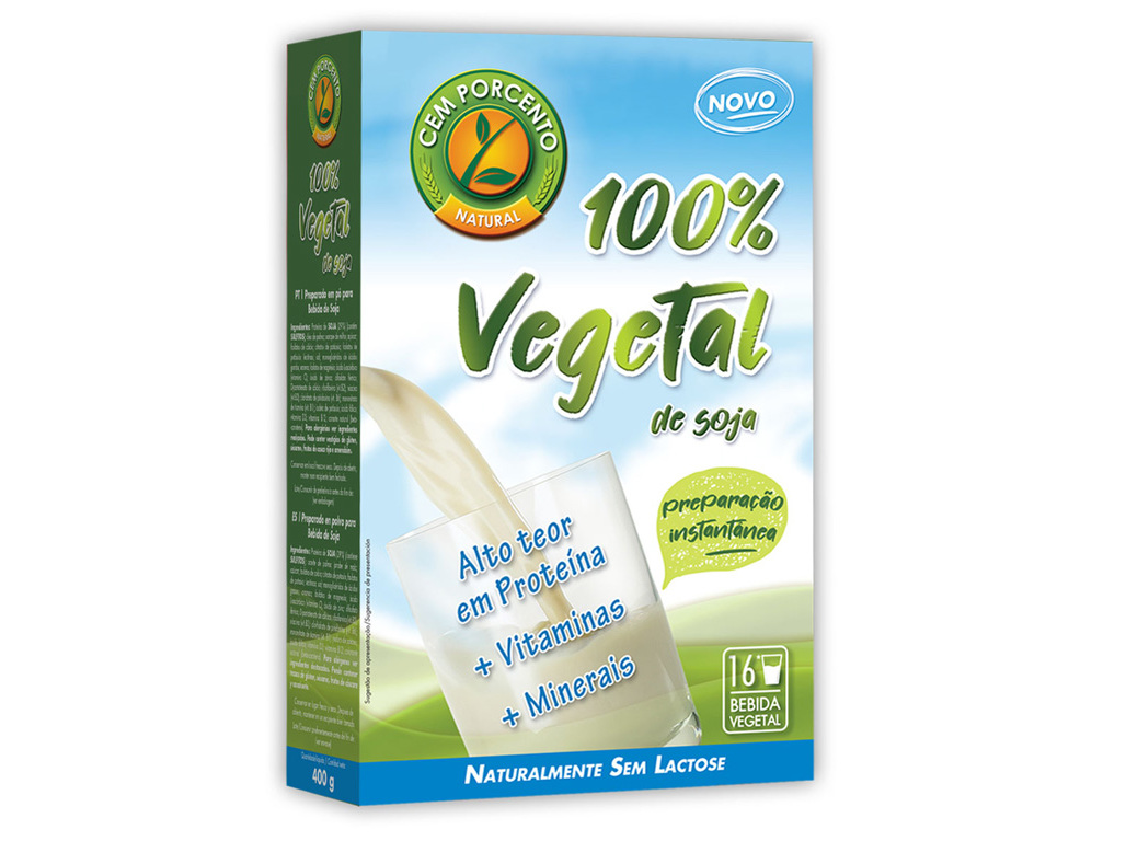 Bebida Soja Cem Porcento Em Pó 400g Cem Porcento