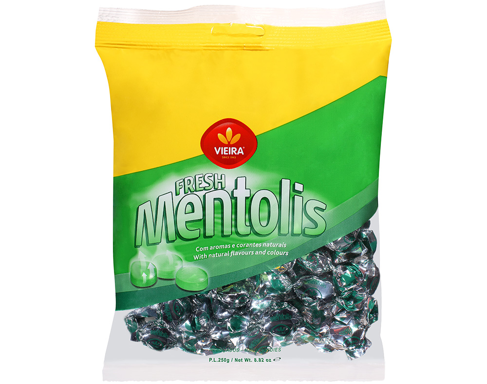 Rebuçados vieira mentol 250g