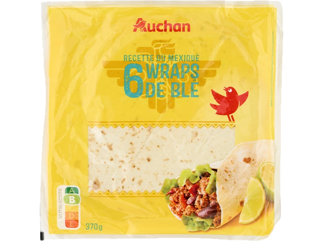 Wraps Auchan 6 Tortillas De Trigo 370g Auchan
