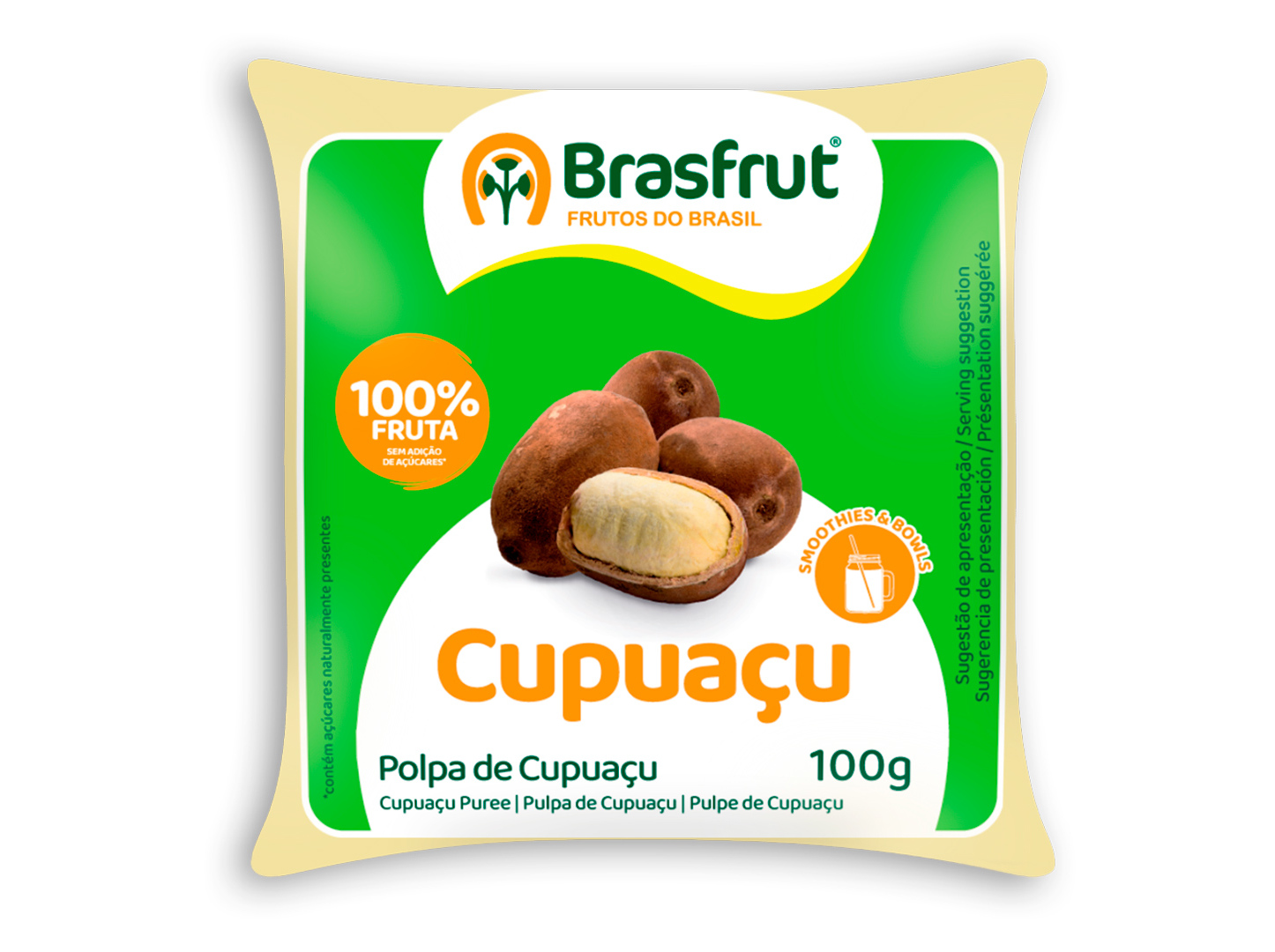 Polpa Brasfrut De Fruta Cupuaçu 100g Brasfrut