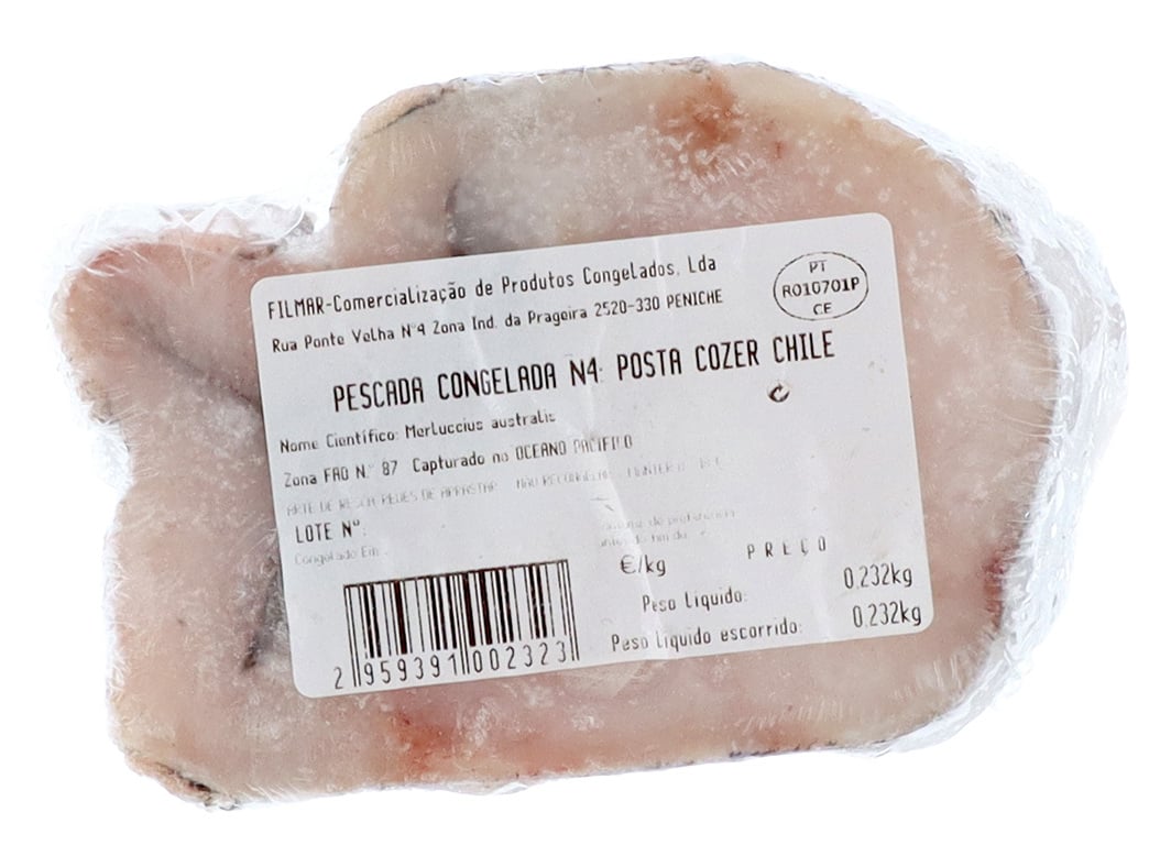 Pescada congelada chile:posta cozer nº4 kg