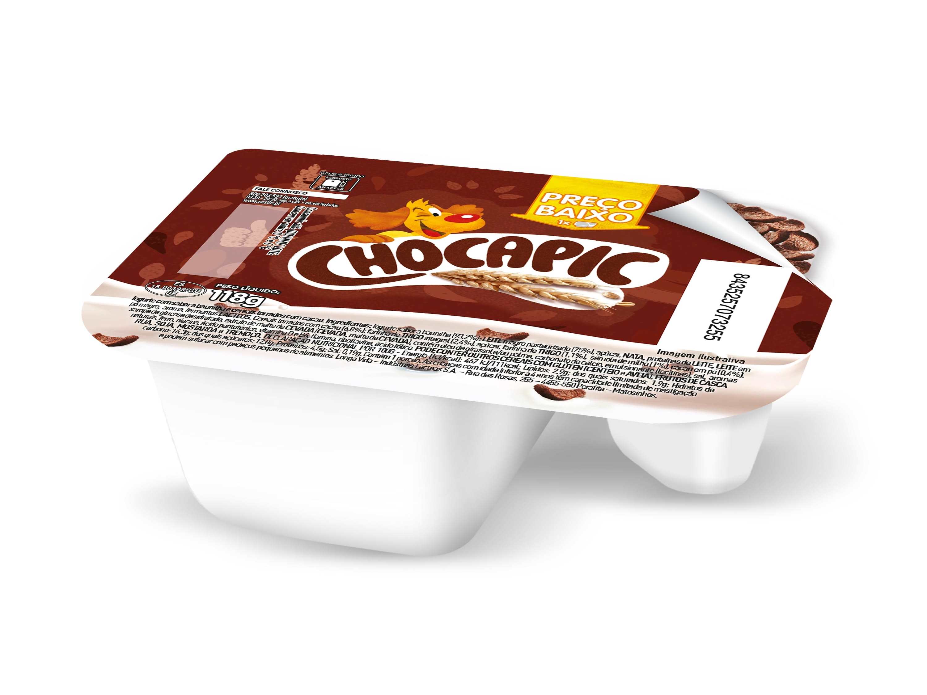Iogurte nestlé chocapic baunilha 118g