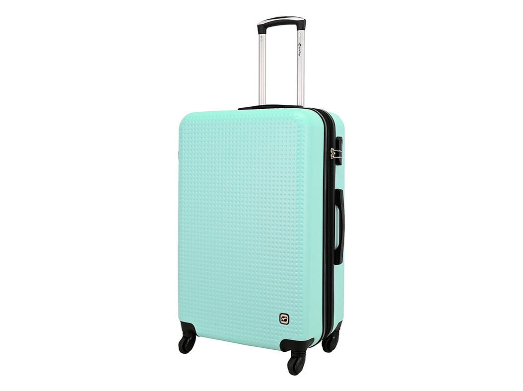 Mala de viagem grande rígida airport menta 4 rodas 75x46x28cm