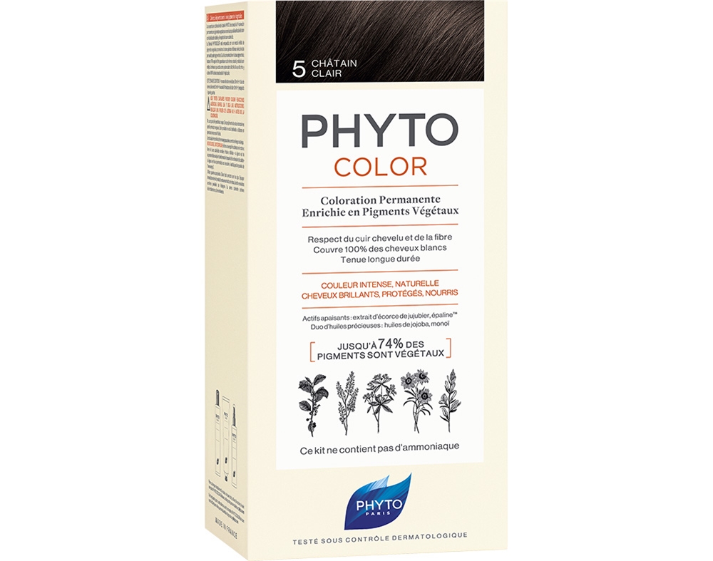 Coloração phyto 5 castanho claro 1kit