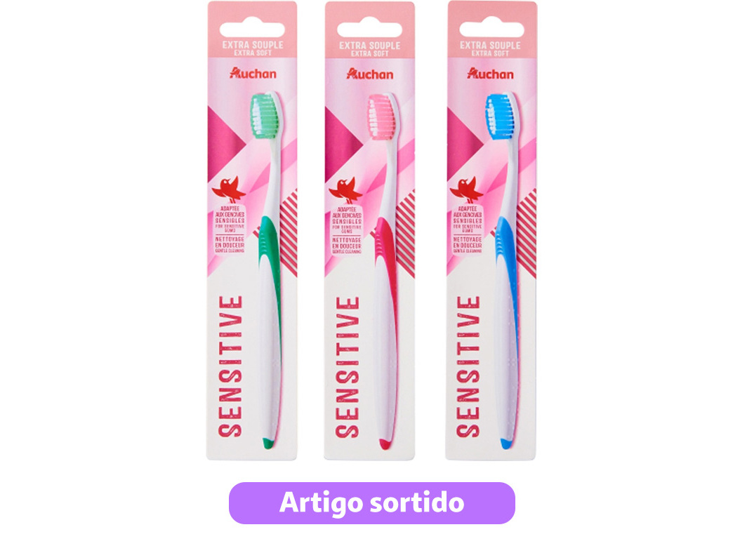 Escova dentes auchan sensitive extra suave 1 un