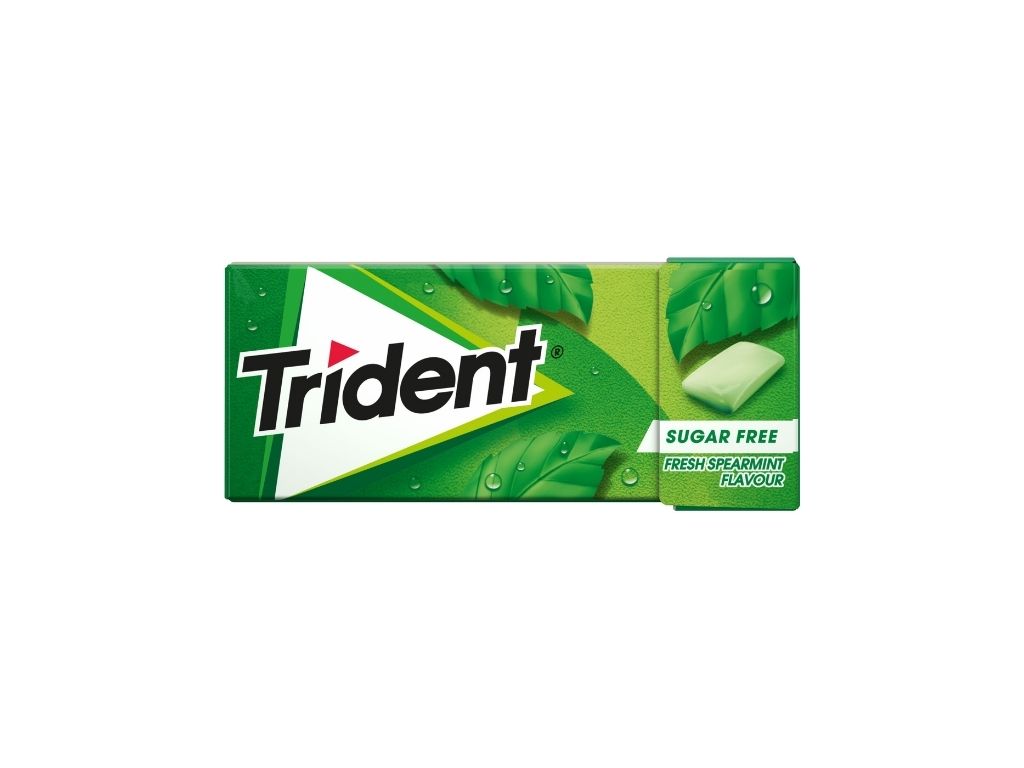 Pastilhas trident elásticas fresh spearmint 14.5g