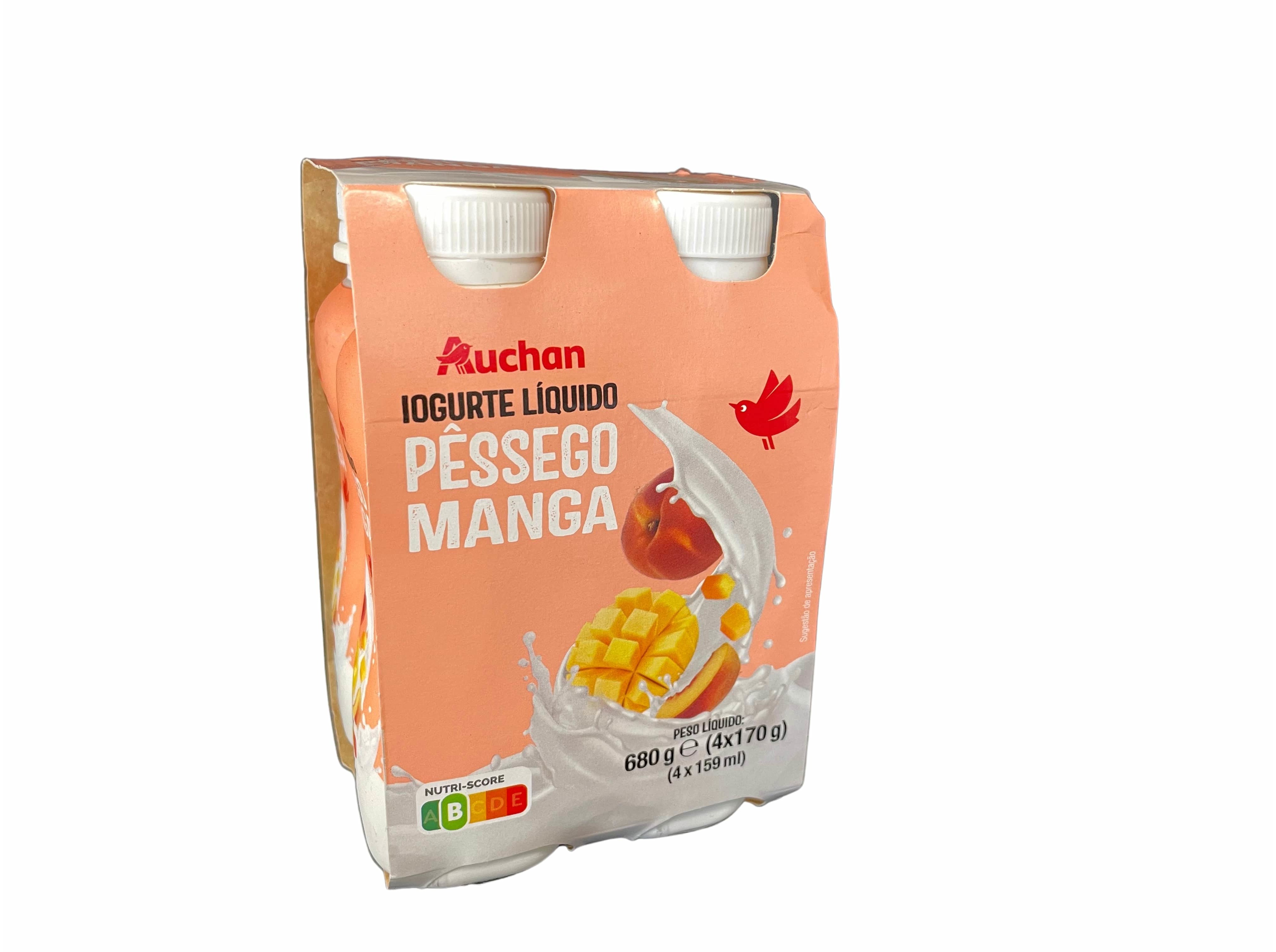 Iogurte Liquido Auchan Pêssego Manga 4x170g Auchan