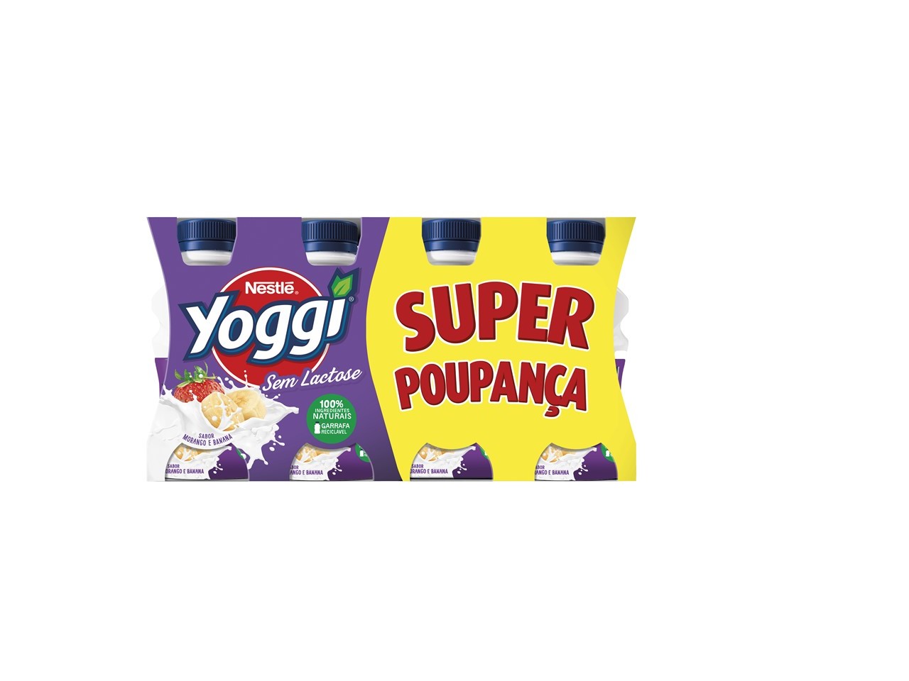 Iogurte sem lactose yoggi moran/banana 8x160g