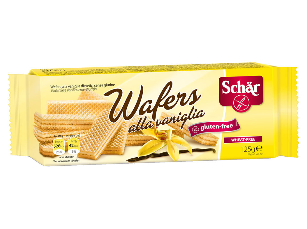Wafer schar creme baunilha sem glúten 125g