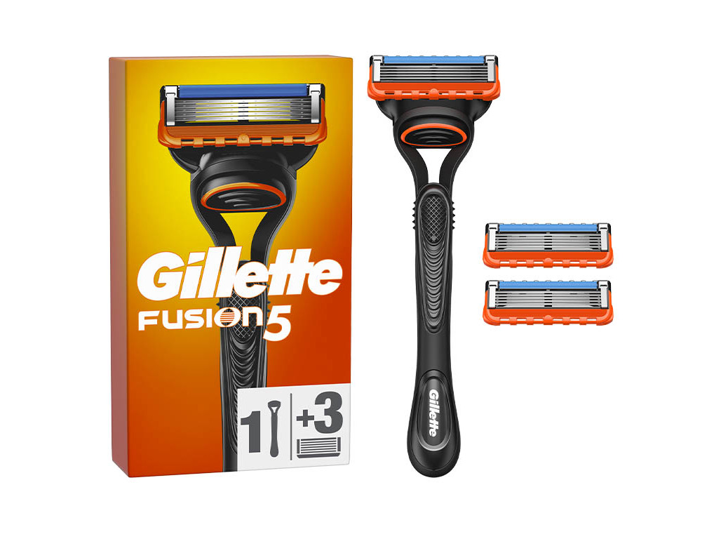 Máquina de barbear com 2 recargas de lâminas fusion5 gillette