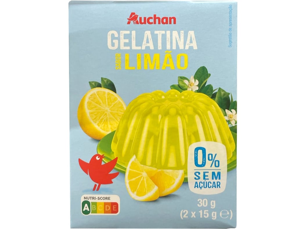 Gelatina Auchan Sem Açúcar Limão 2x15g Auchan