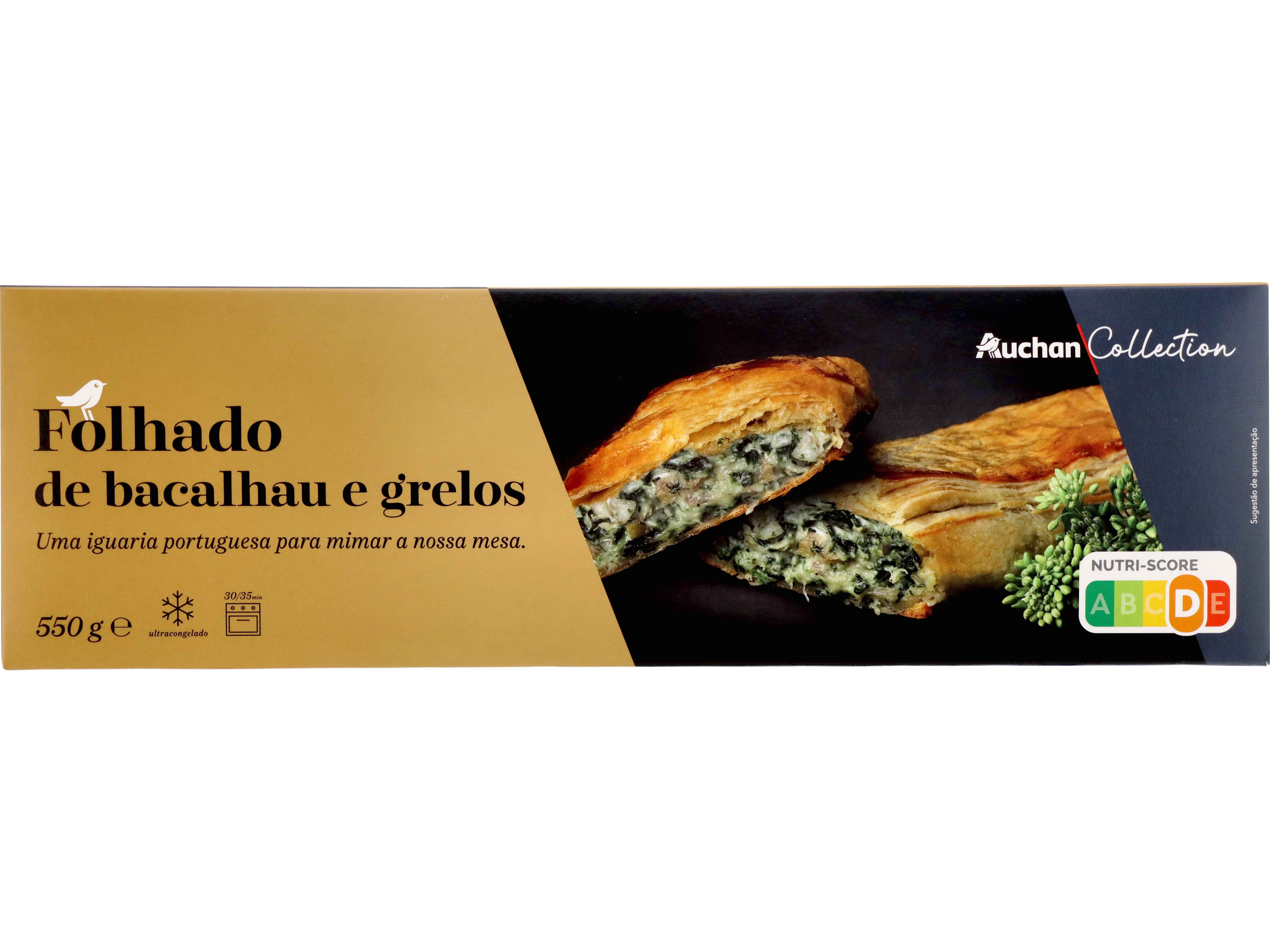 Folhado Auchan Collection Bacalhau E Grelos 550g Auchan Collection