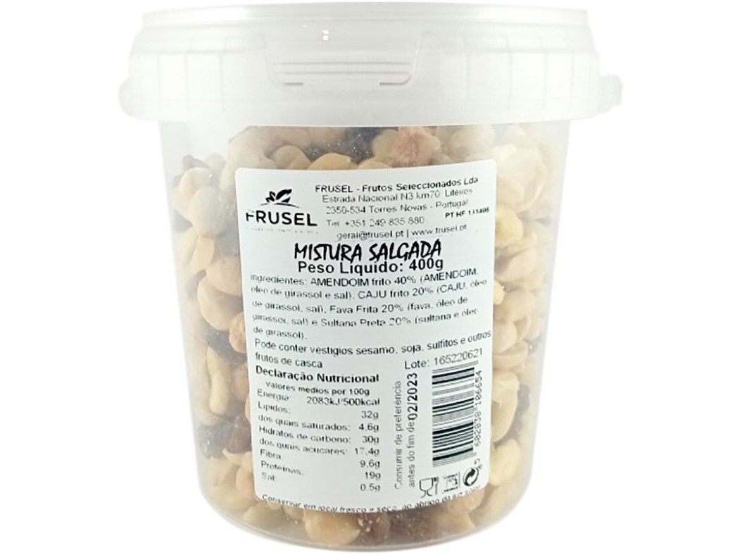 Mistura Salgada Frusel Balde 400 G Frusel