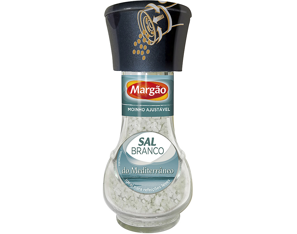 Moinho Margão Sal Branco Mediterrâneo 90g Margão