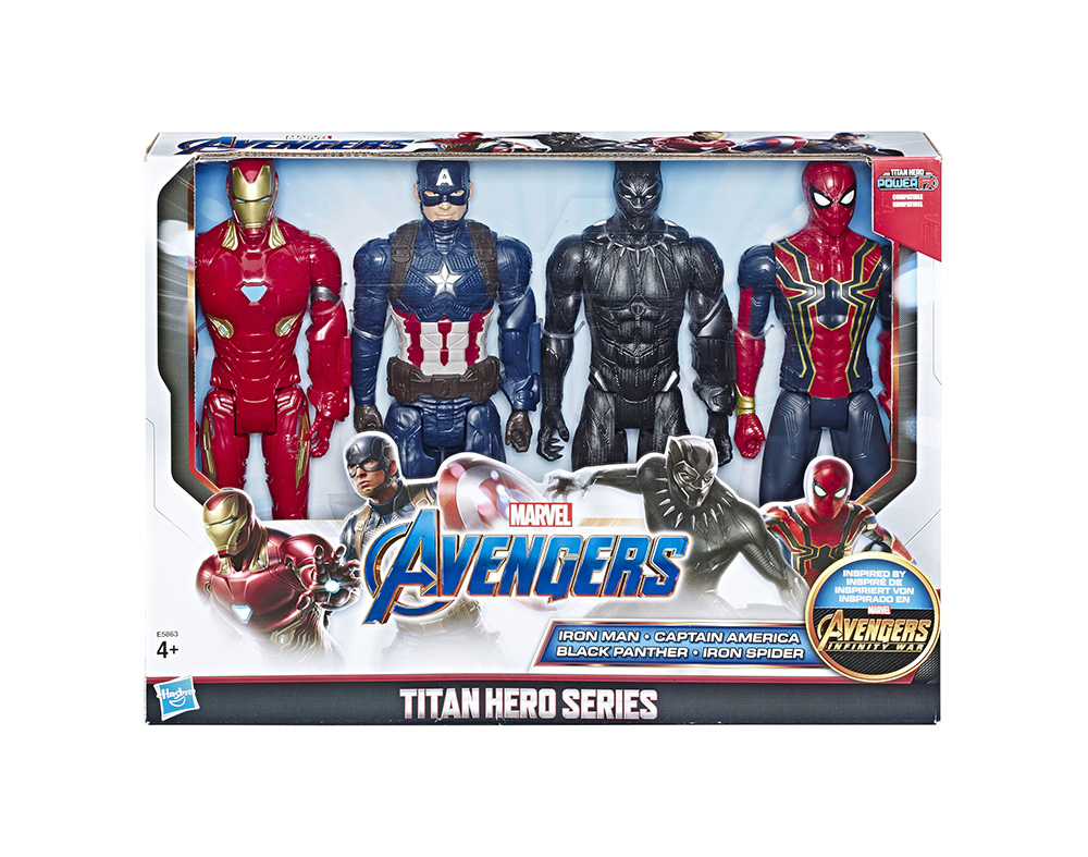 Pack 4 figuras avengers titan heroes collection