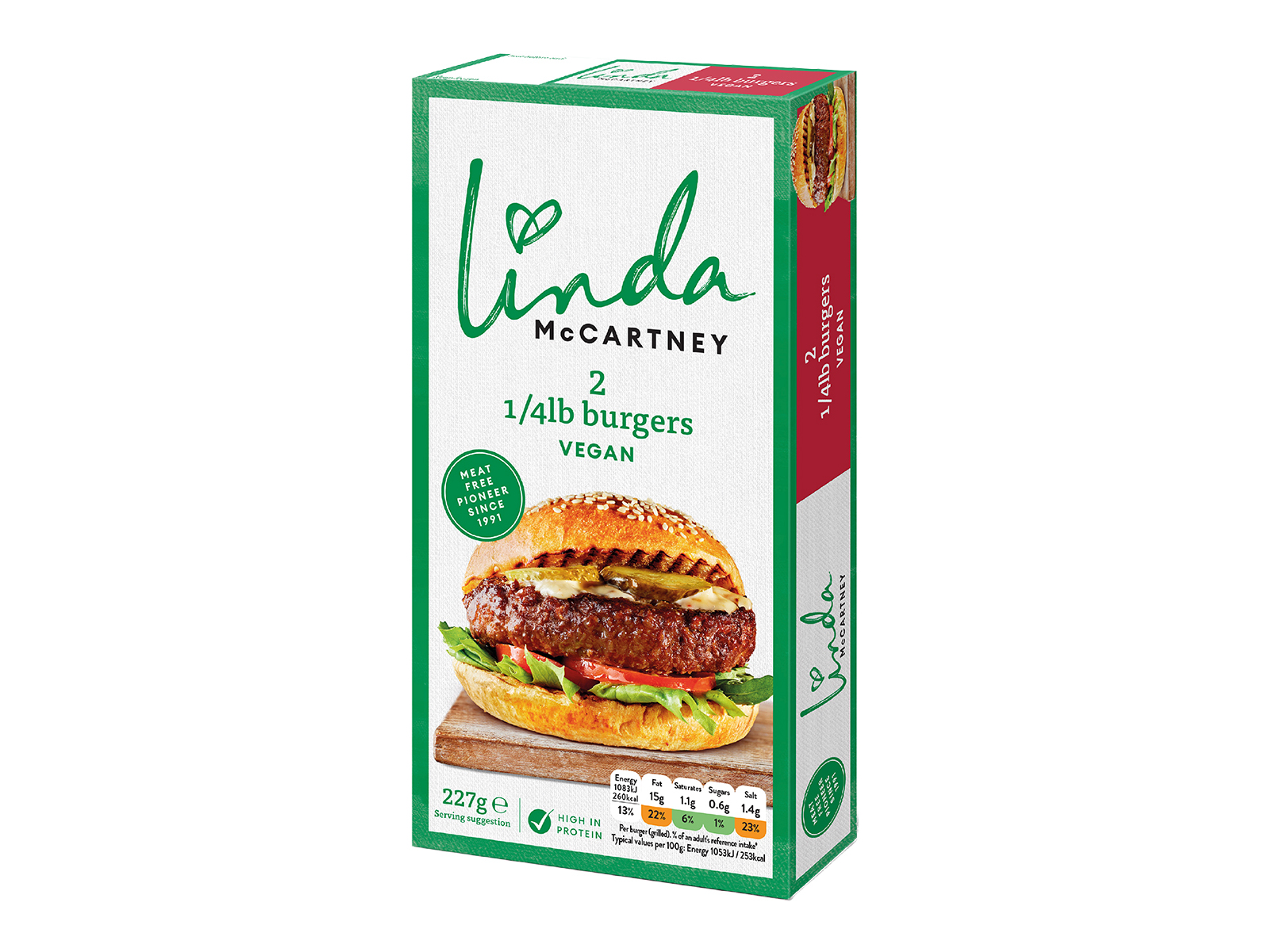 Hamburguers Linda Mccartney Vegan Maxi 2un 227g