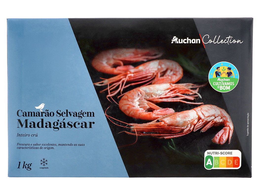 Camarão auchan collection cultivamos o bom selv madag 30/40 cong kg