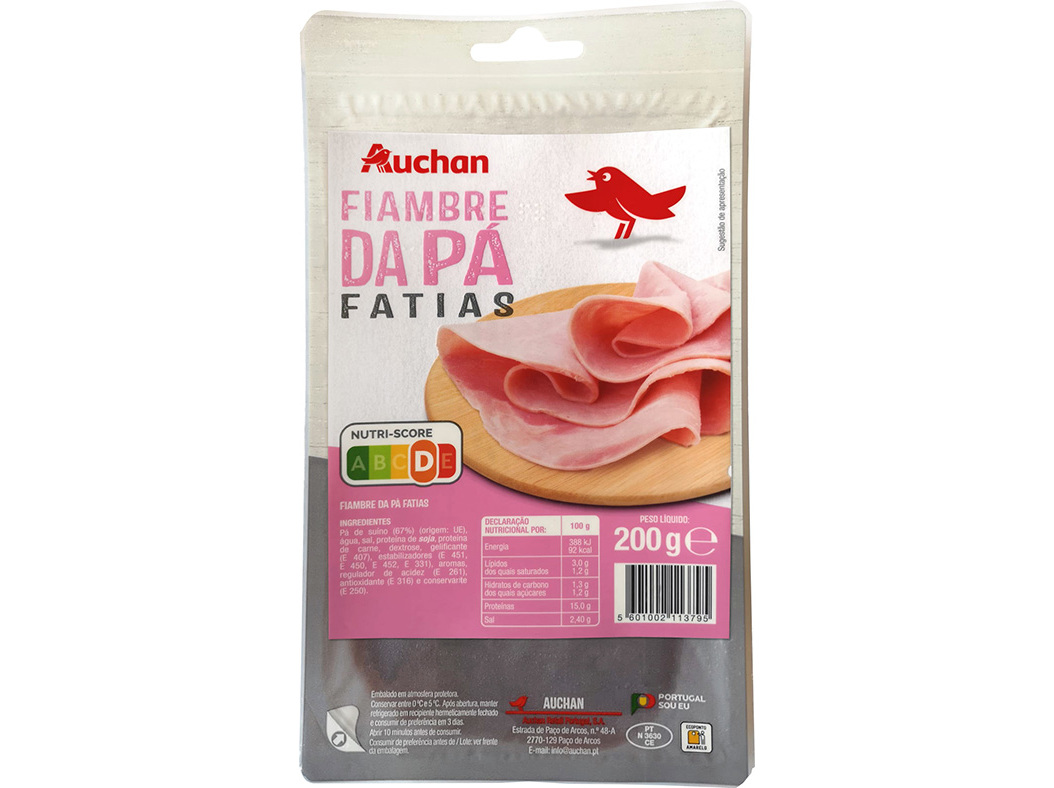Fiambre Da Pá Auchan Fatias 200 G Auchan