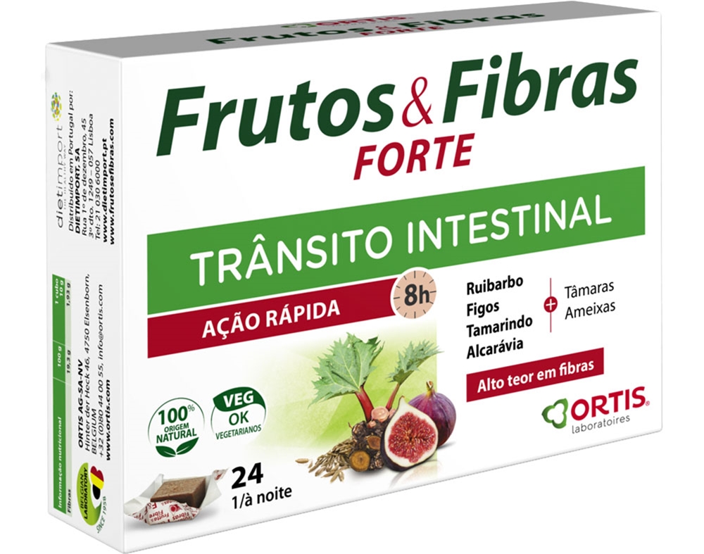 Suplemento Ortis Fruto E Fibr Ef Forte 24 Cubos Ortis
