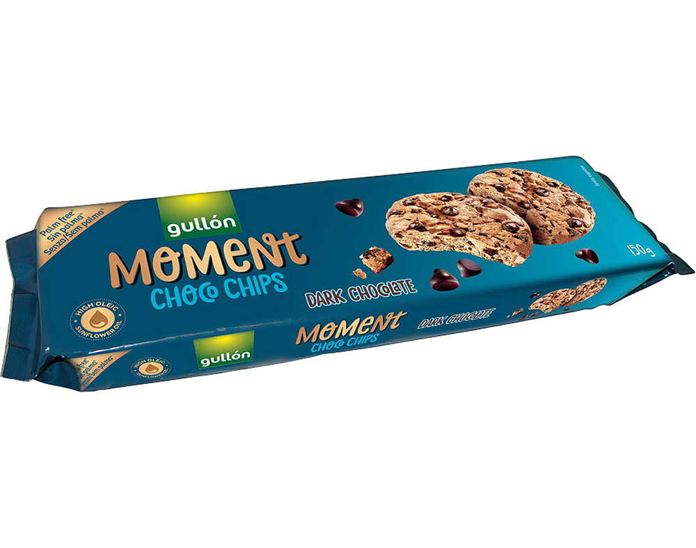Bolacha Gullon Moment Chocolate Chips Negro 150g Gullon