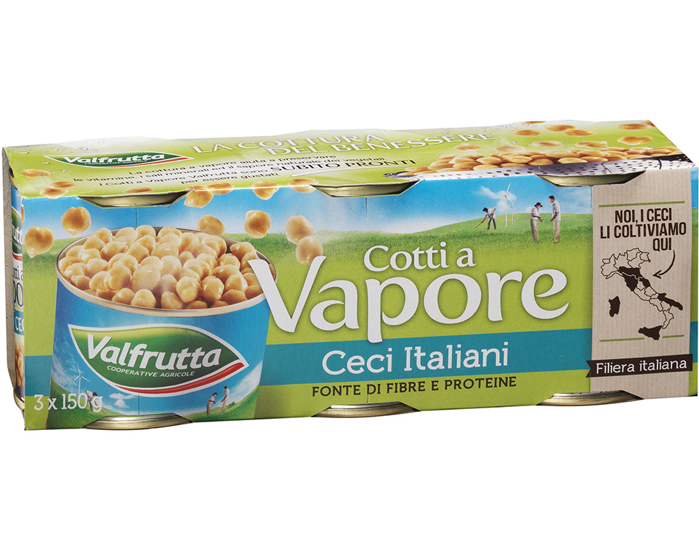 Grão De Bico Valfrutta Cozido Ao Vapor 3x150(140)g Valfrutta