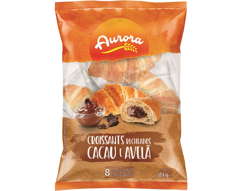 Croissant aurora recheado cacau avelã 304g