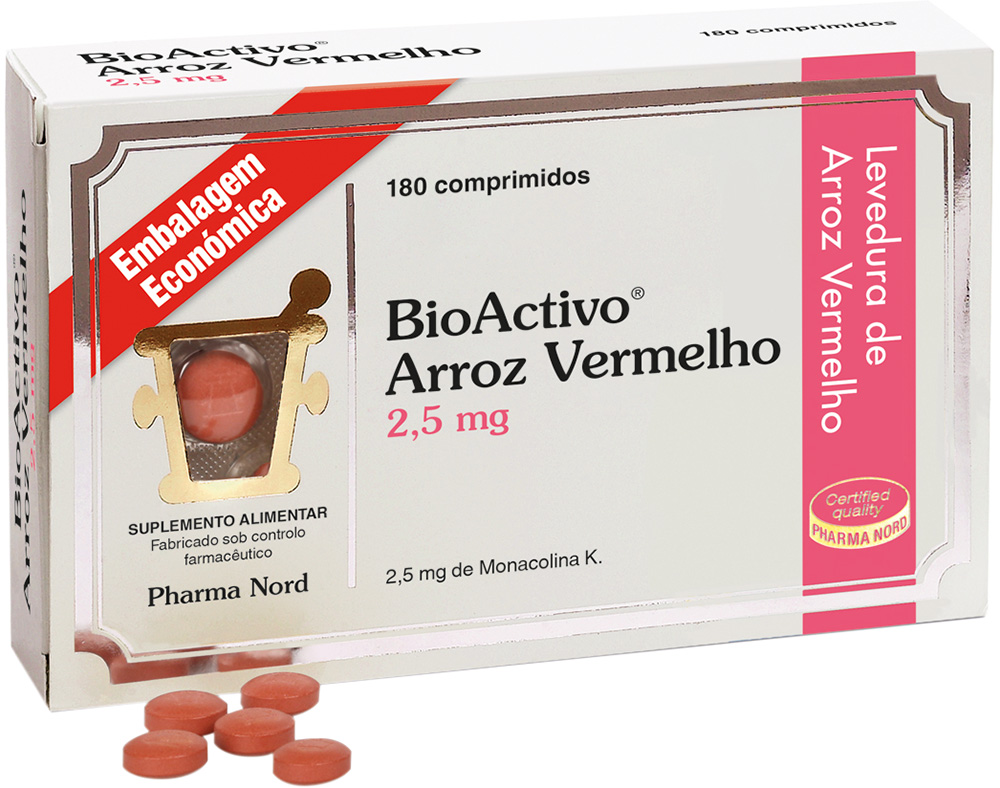 Suplemento Bioactivo Arroz Vermelho 2.5 180comp Bioactivo