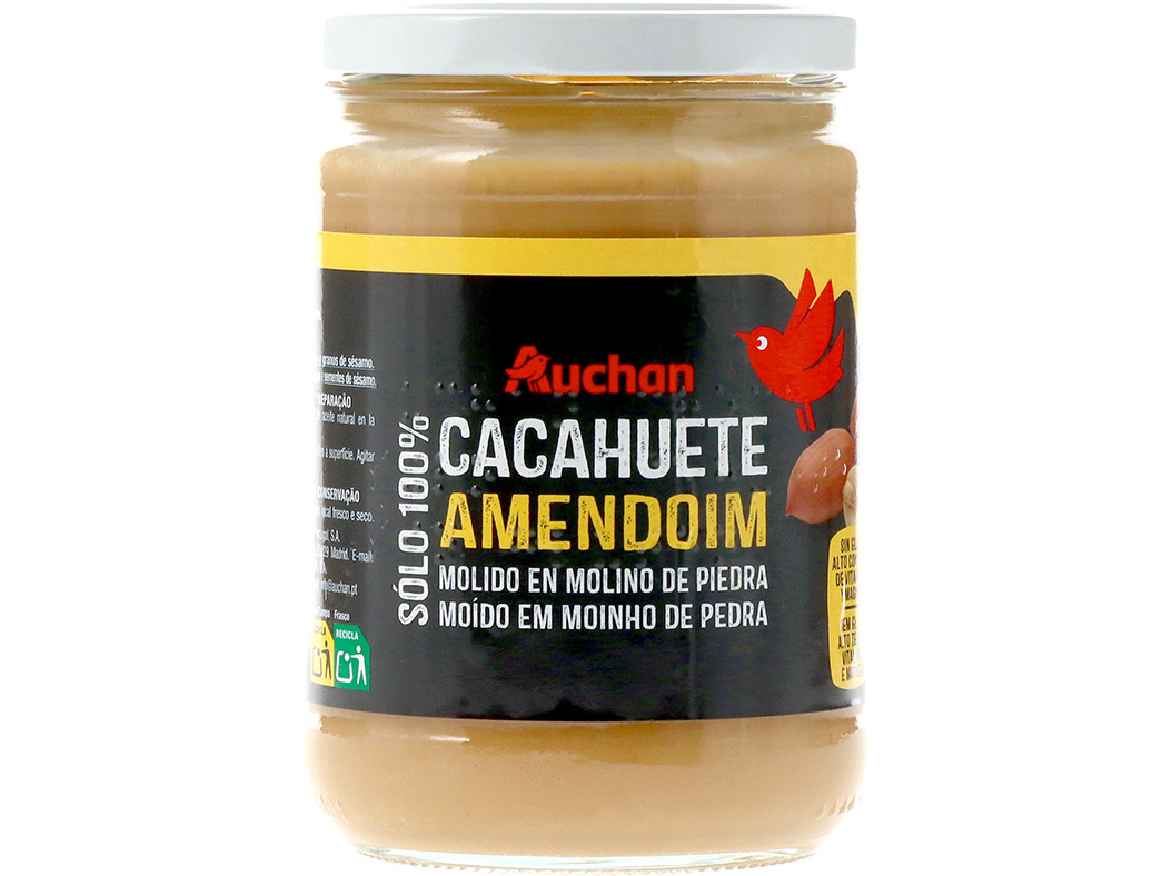 Manteiga Amendoim Auchan 100% & Cremosa 500g Auchan