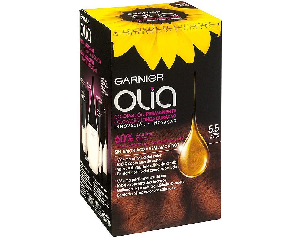 Coloração olia garnier acajou 5.5