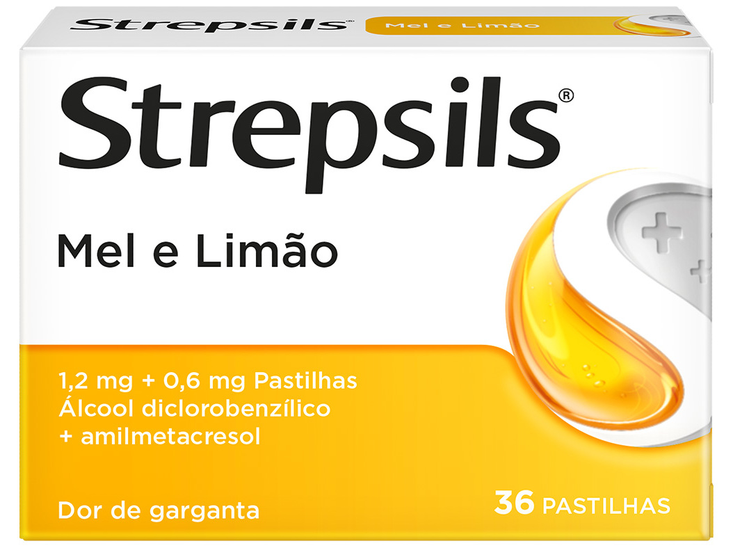 Pastilhas Strepsils Mel E Limão 36un