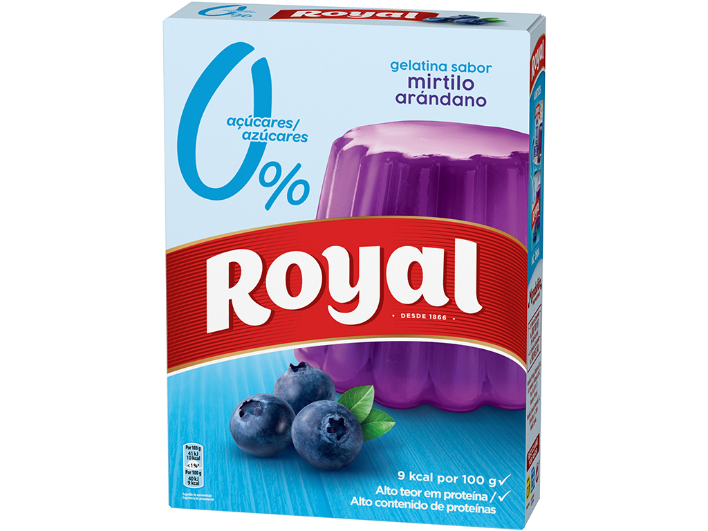 Gelatina royal mirtilo 10 kcal 31g