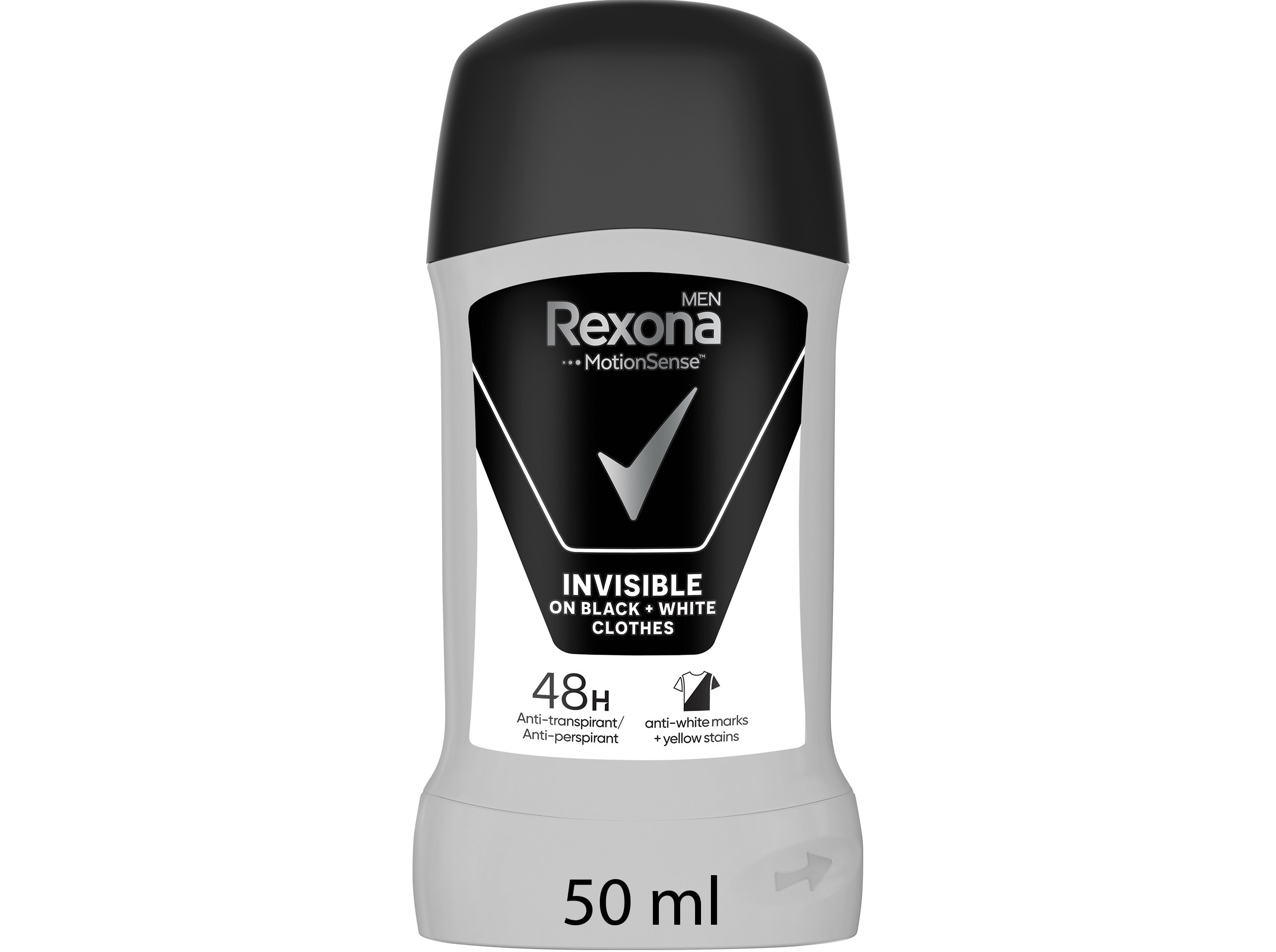 Desodorizante stick rexona men invisible b+w 50ml