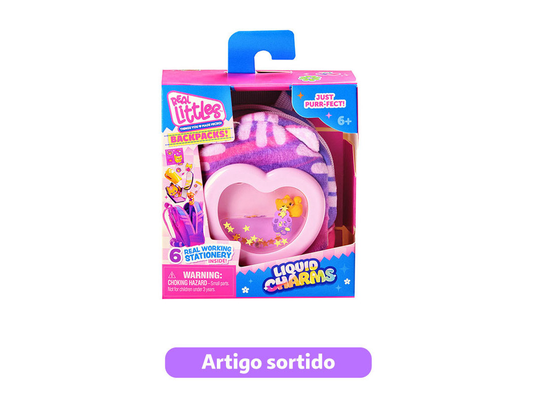 Mochilas liquid charm real littles modelos sortidos