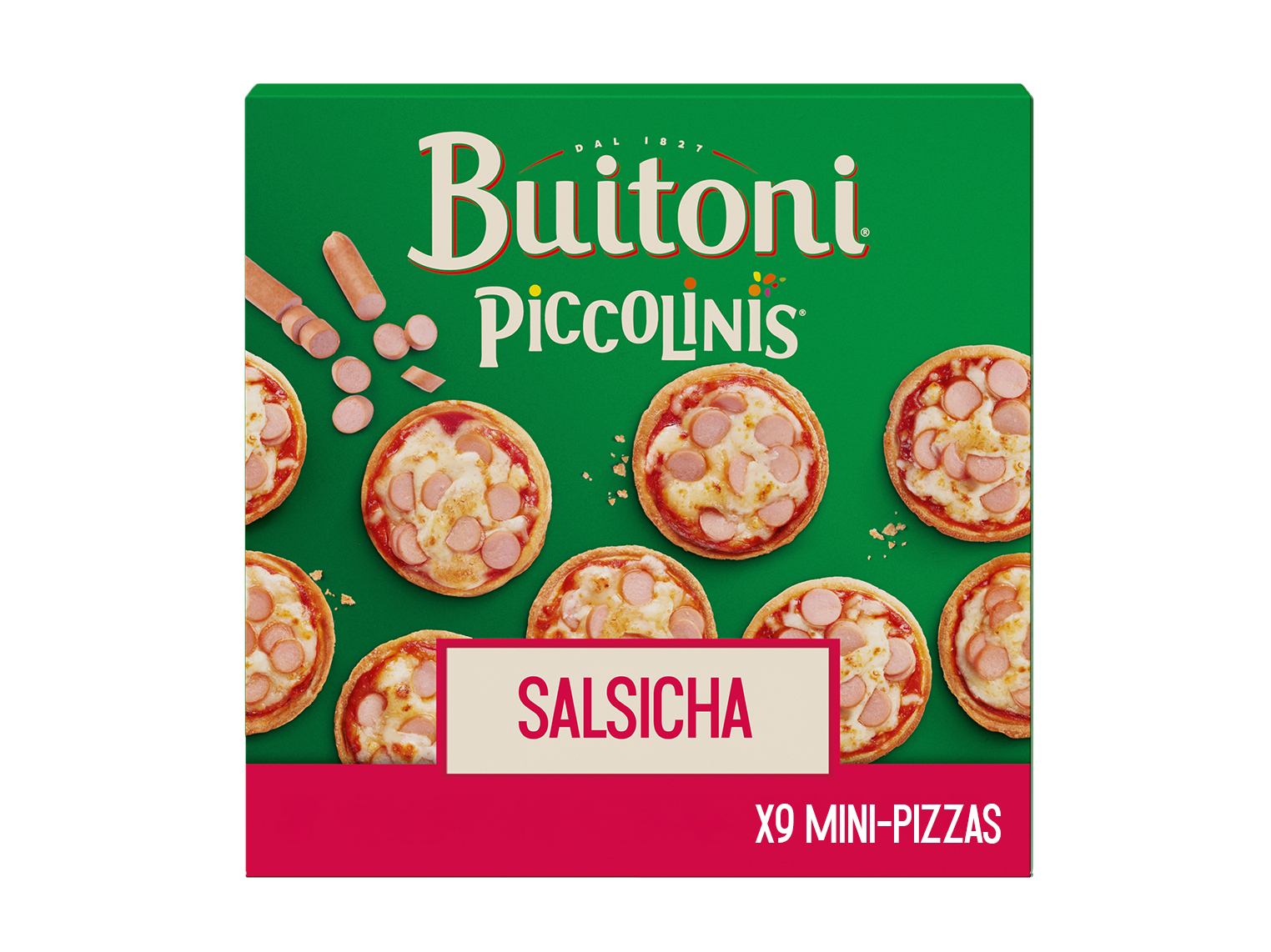 Mini pizzas buitoni piccolinis salsicha 270g