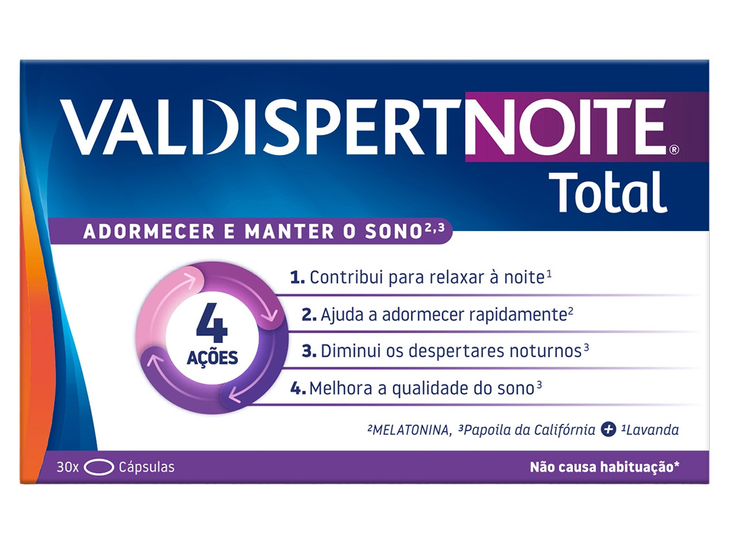 Suplemento Valdispert Noite Total 30 Capsulas Valdispert