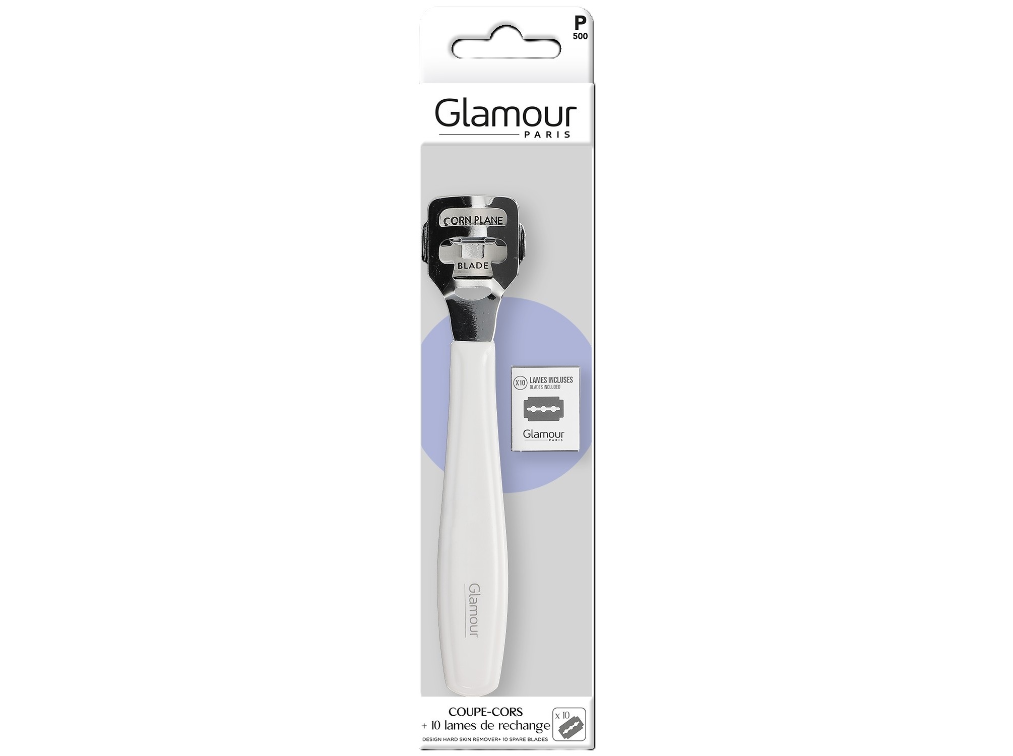 Corta-calos desgin com 10 lâminas glamour institut un