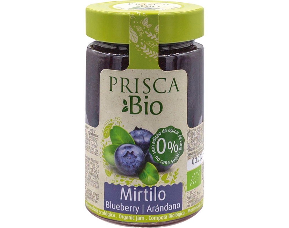 Doce prisca sem açúcar mirtilo bio 240g