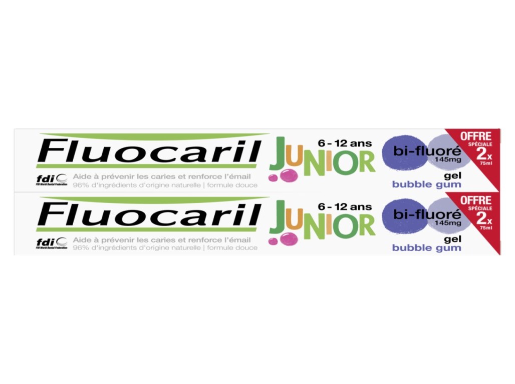 Pasta Dentifrica Fluocaril Júnior Bubble 2x75ml