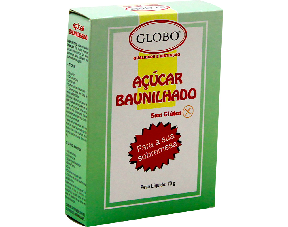 Açúcar Globo Baunilhado 70g Globo
