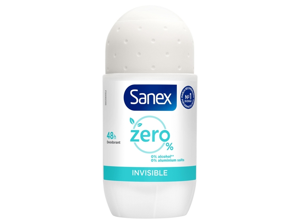 Desodorizante roll-on zero% efeito invisível sanex 50ml